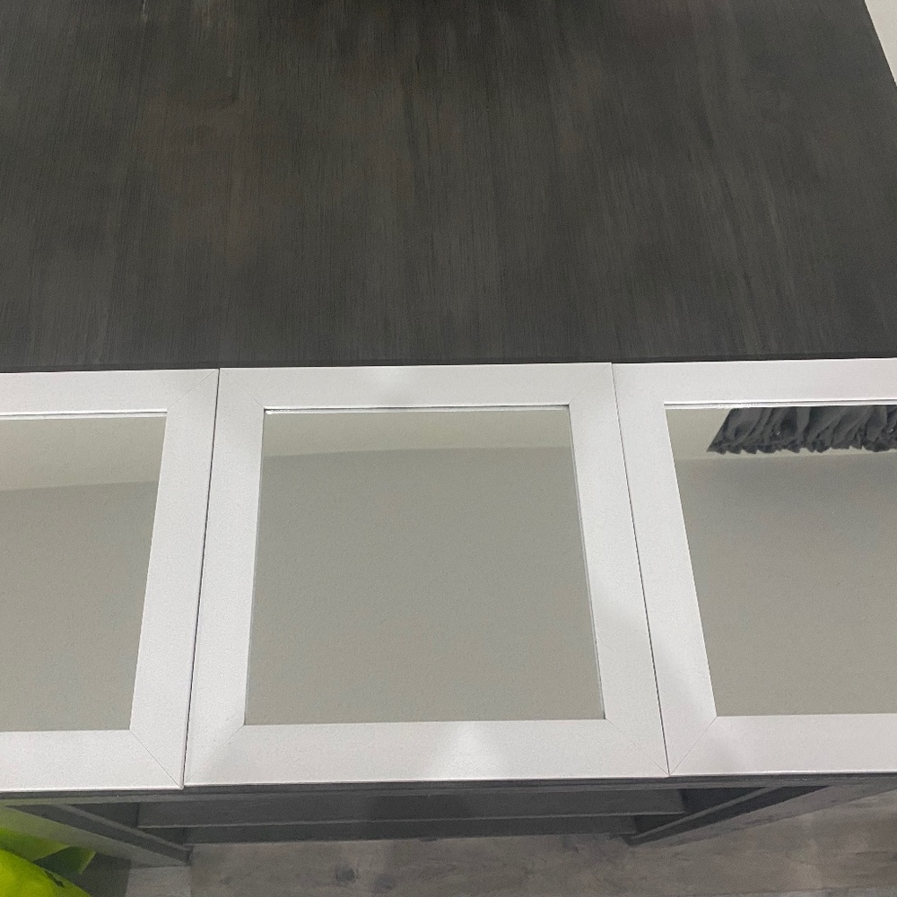 3 Piece White Framed Mirrors